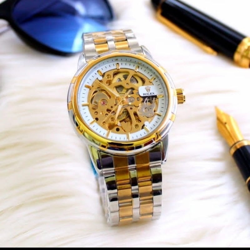 Rolex Automatic Watch For Men's 2 Shades In Dail
