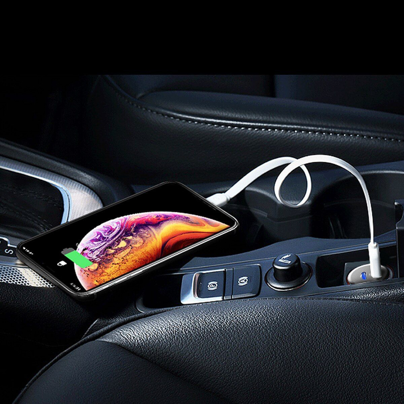 ROCK 30W Dual Ports QC4.0 PD3.0 Type C Fast Car Charger For iPhone XS Xiaom
