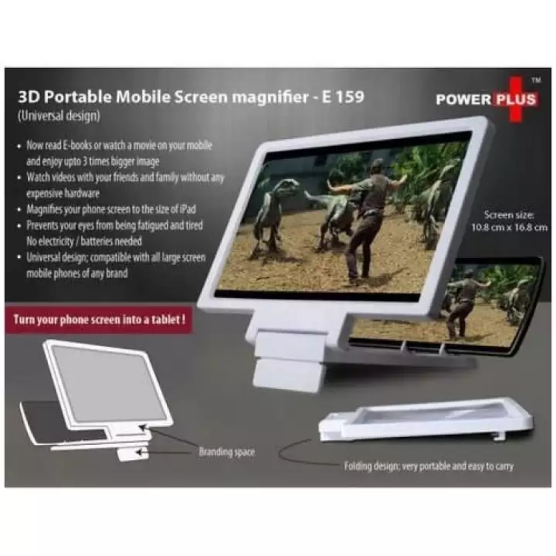 F1 Mobile Phone 3D Screen Magnifier Enlarged Video Screen Amplifier with Ey