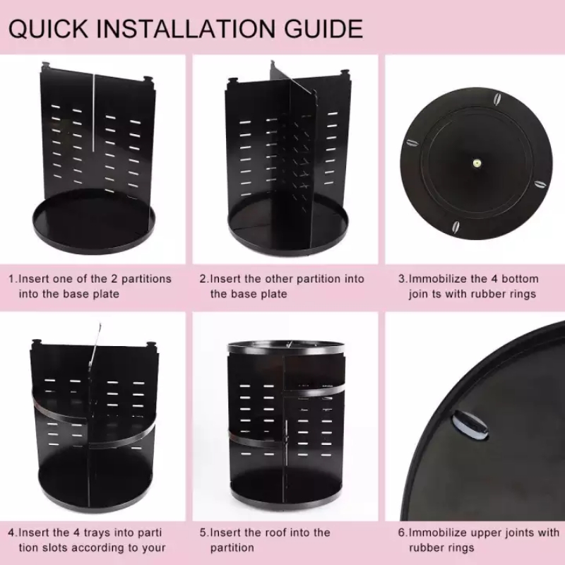 360 Degree Adjustable Rotating Cosmetic Storage Box