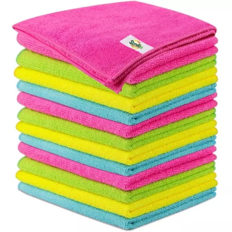 Microfiber Cleaning Towels imported Quality Pack of 12 pcs