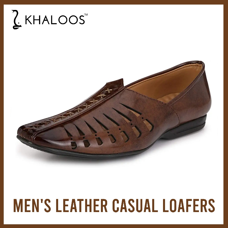 Men's leather casual loafers