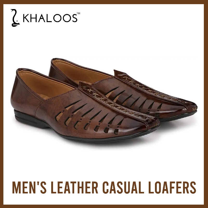 Men's leather casual loafers