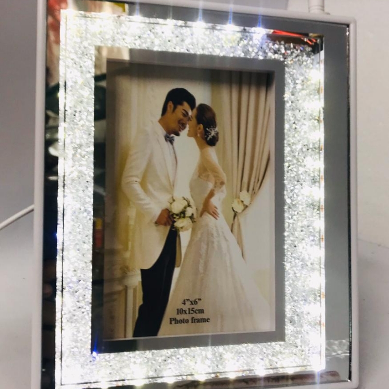 White frame with light LED