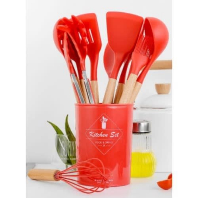 12 pcs Silicone Cooking Spoon set