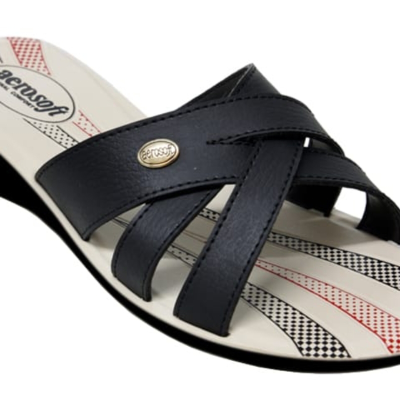 AeroSoft Ladies Flat  Slippers Stylish With Different Colour & Design
