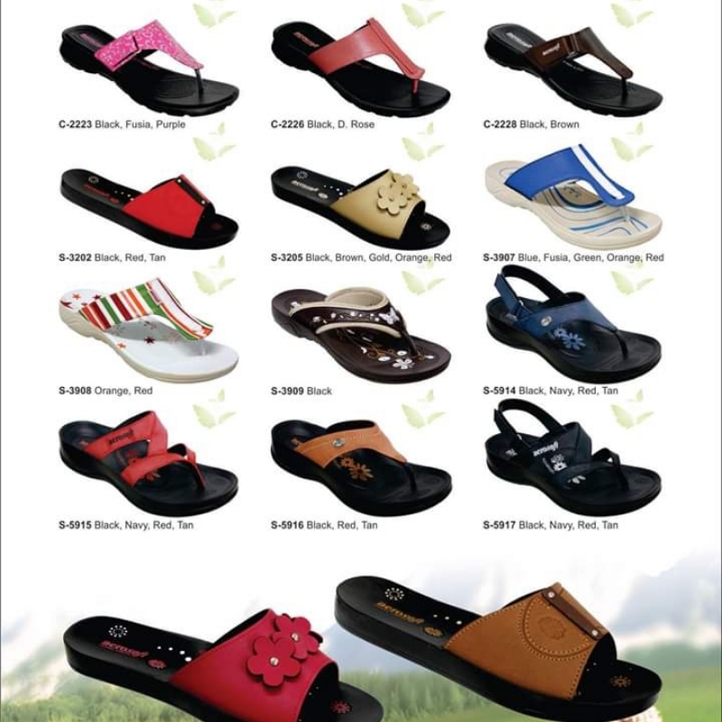 AeroSoft Ladies Flat  Slippers Stylish With Different Colour & Design