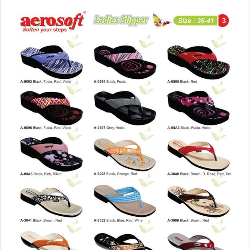 AeroSoft Ladies Sandil Style Slippers With Different Color & Design