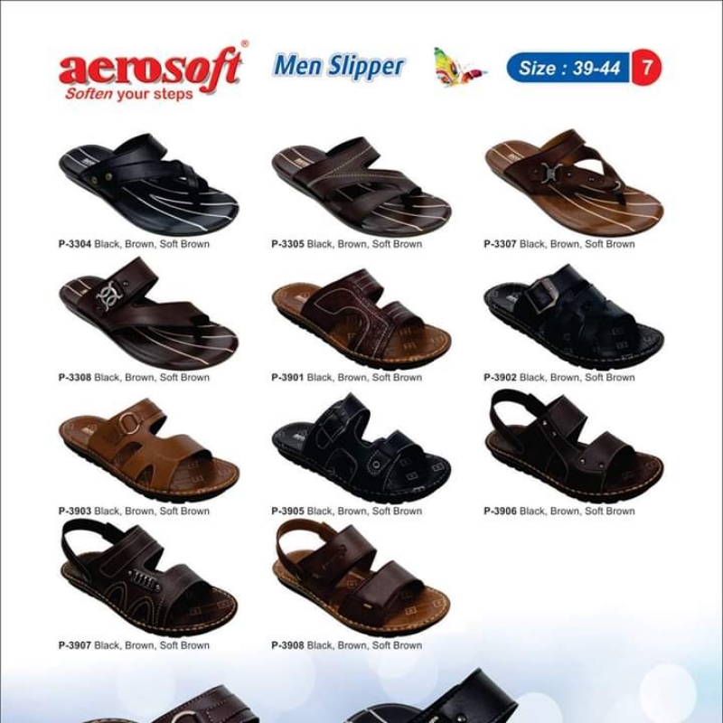 AeroSoft Men's Sandel  Style Slippers With Different Color & Design