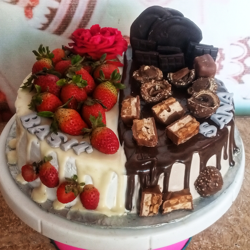 Half & half cake