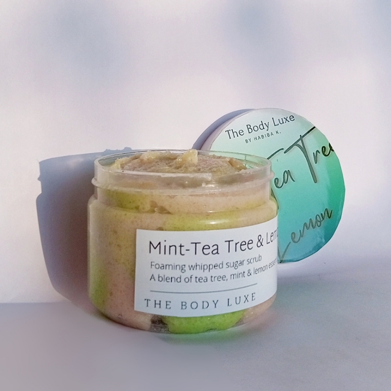 Mint-Tea Tree & Lemon Moisturizing Body Scrub- Large Size