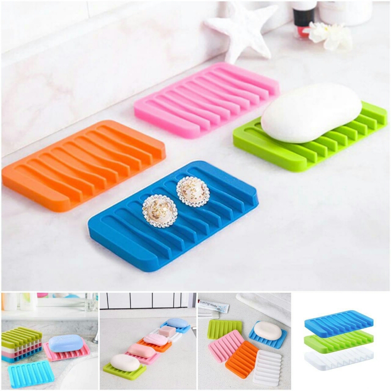 Silicone Soap Dish for Barhroom Bon Slip Design