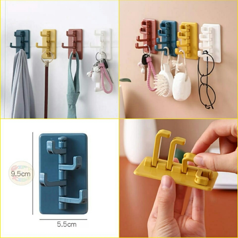 4pcs Self Adhesive Wall Key Holder Accessories