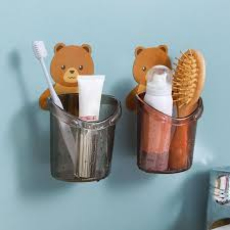 Self-Adhesive Bear Brush Holder Original