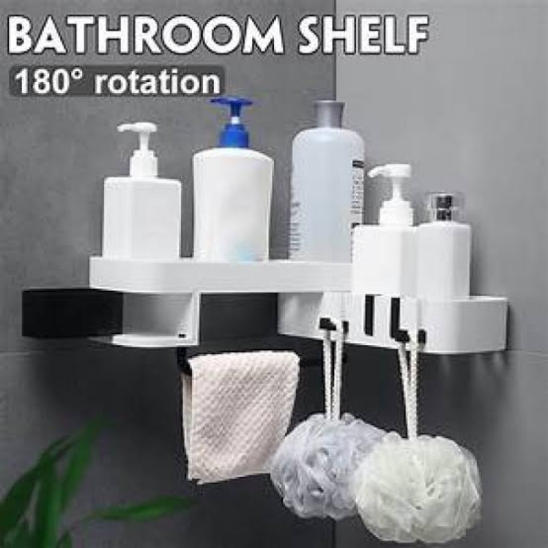 Bathroom Shampoo Shower Shelf Holder Kitchen Storage Rack Organizer Wall Mo
