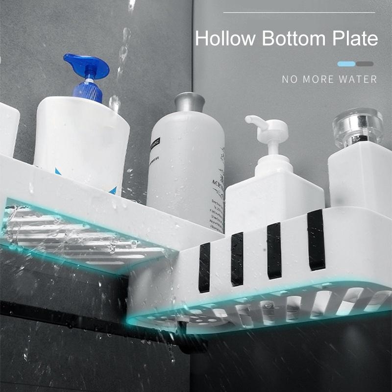 Bathroom Shampoo Shower Shelf Holder Kitchen Storage Rack Organizer Wall Mo