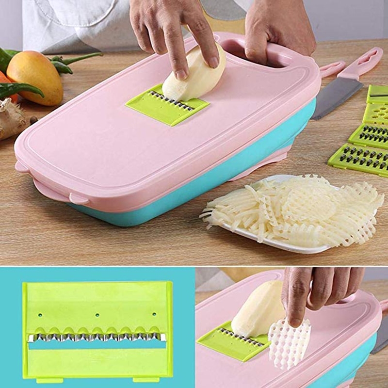 9 in 1 Cutting Board Mesher Cutter Peeler Grater for Vegetables