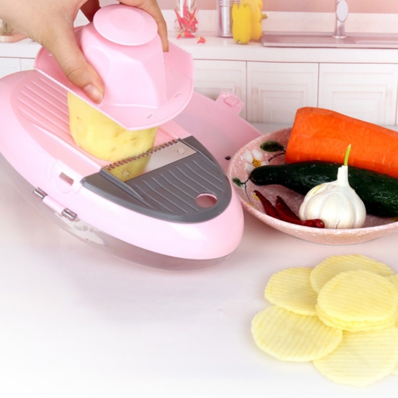 Oval Shape Vegetables Slicer Grater Peeler 7 in 1