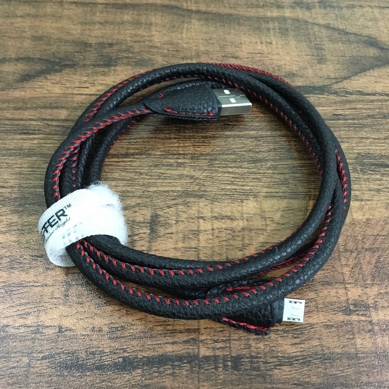 FASTER FC-L1 Leather Finish Charging / Data Cable (2A)