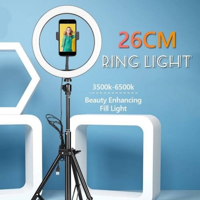 26cm Ring Light with 7ft Stand Remote Control