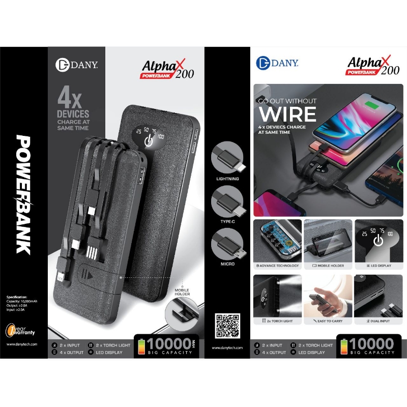 Alpha X-200 10000 MaH powerbank