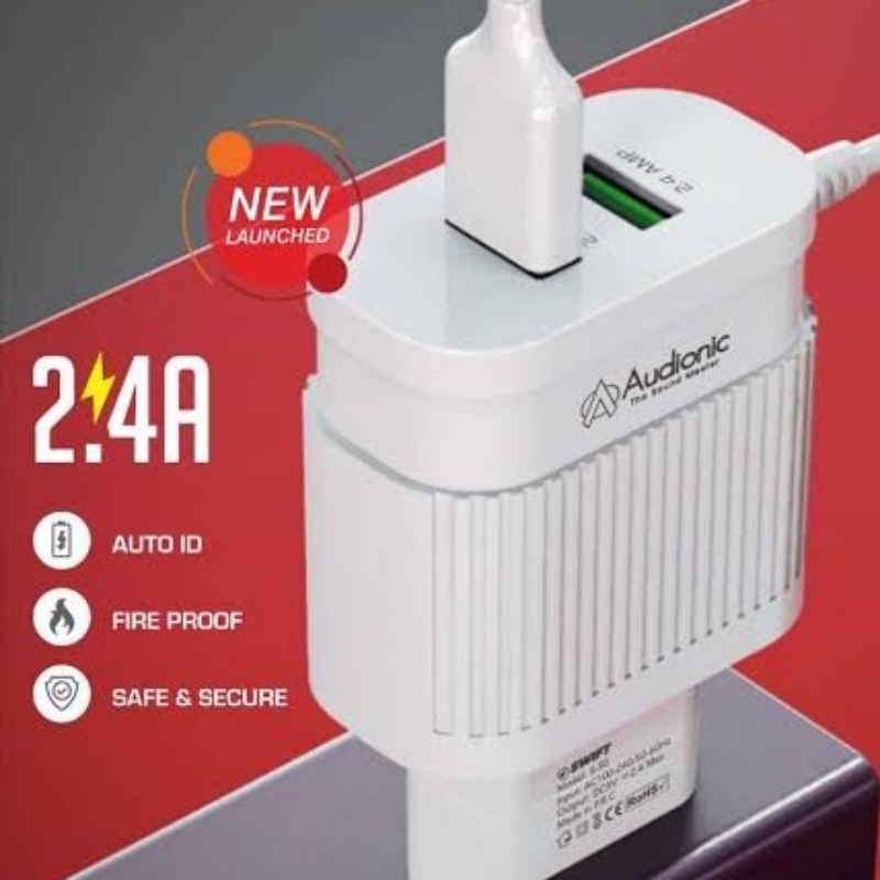 Audionic Swift S-50 Dual USB port charge (2.4A)