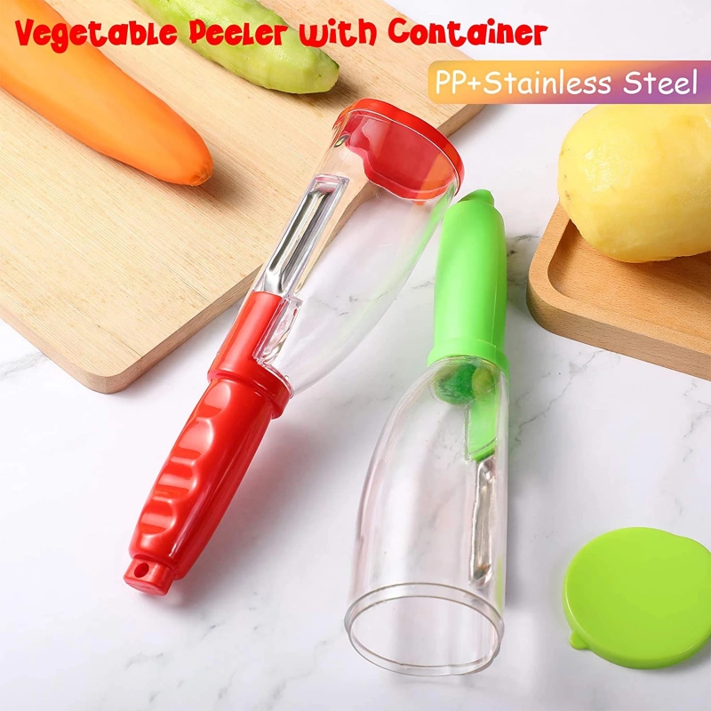 Peeler with Storage Container Stainless Steel Blade