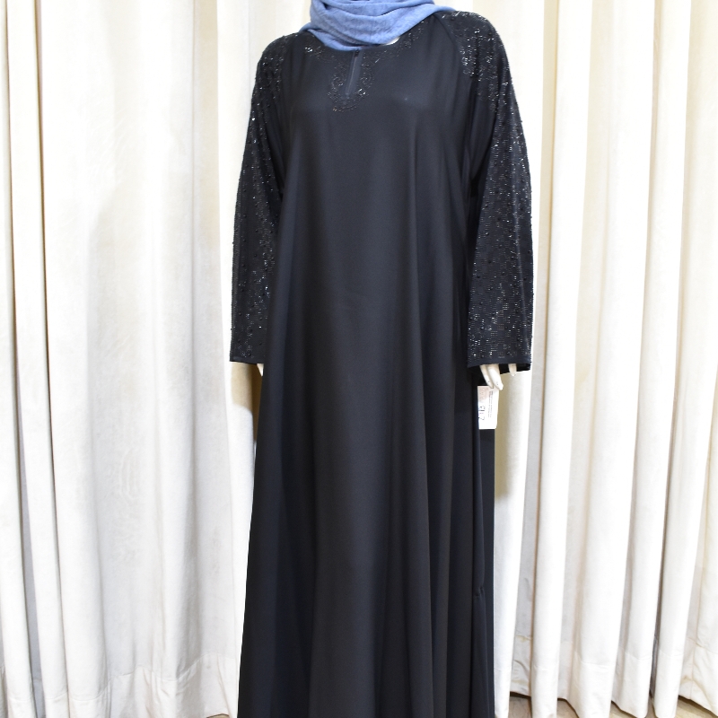 Black fancy abaya