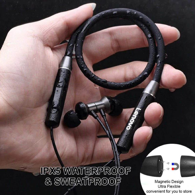 Lenovo HE05 Neckband Bluetooth Headset Black