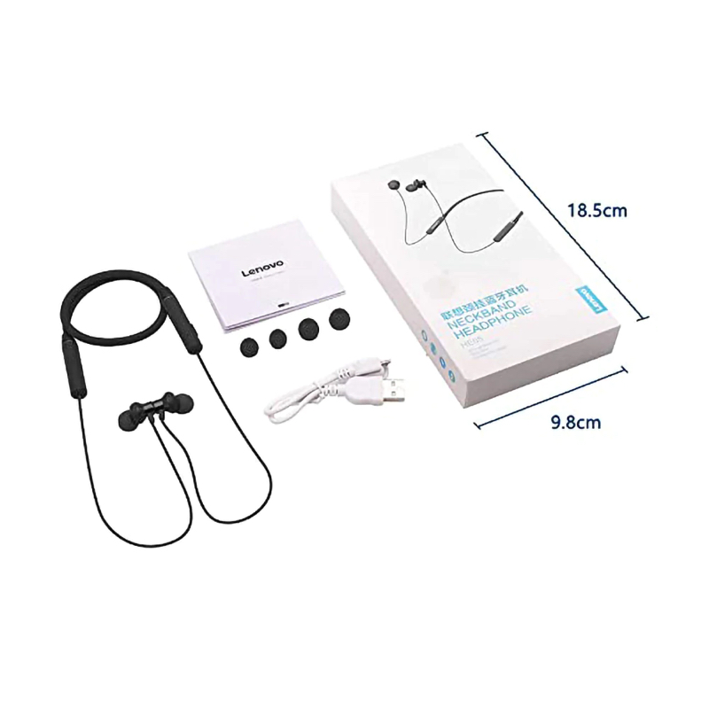 Lenovo HE05 Neckband Bluetooth Headset Black