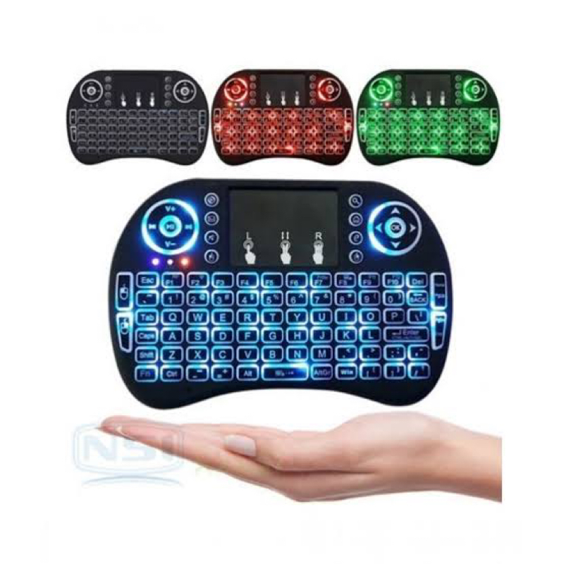 MINI TOUCH PAD RF 500 WIRELESS WITH 3 COLOUR BACKLIGHT KEYBOARD MOUSE