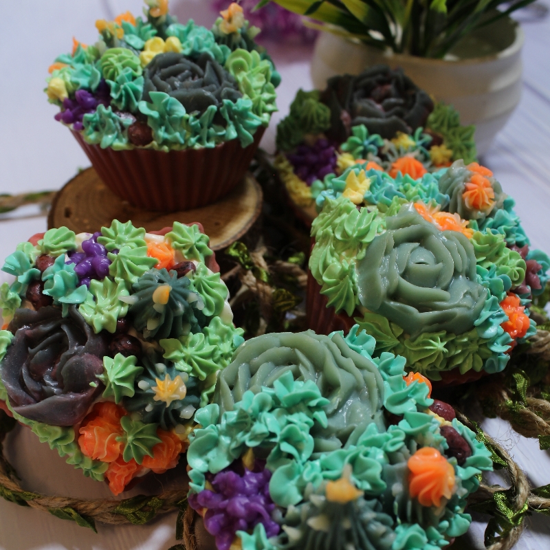 Succulent cupcake Artisan Soaps