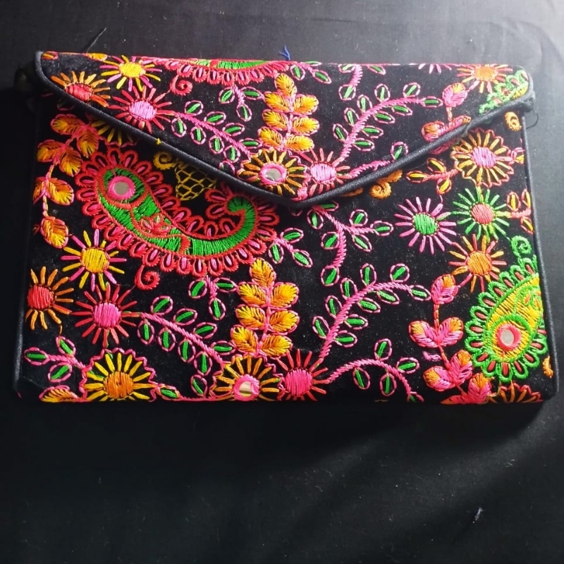 Embroidered hand bag /Cross body