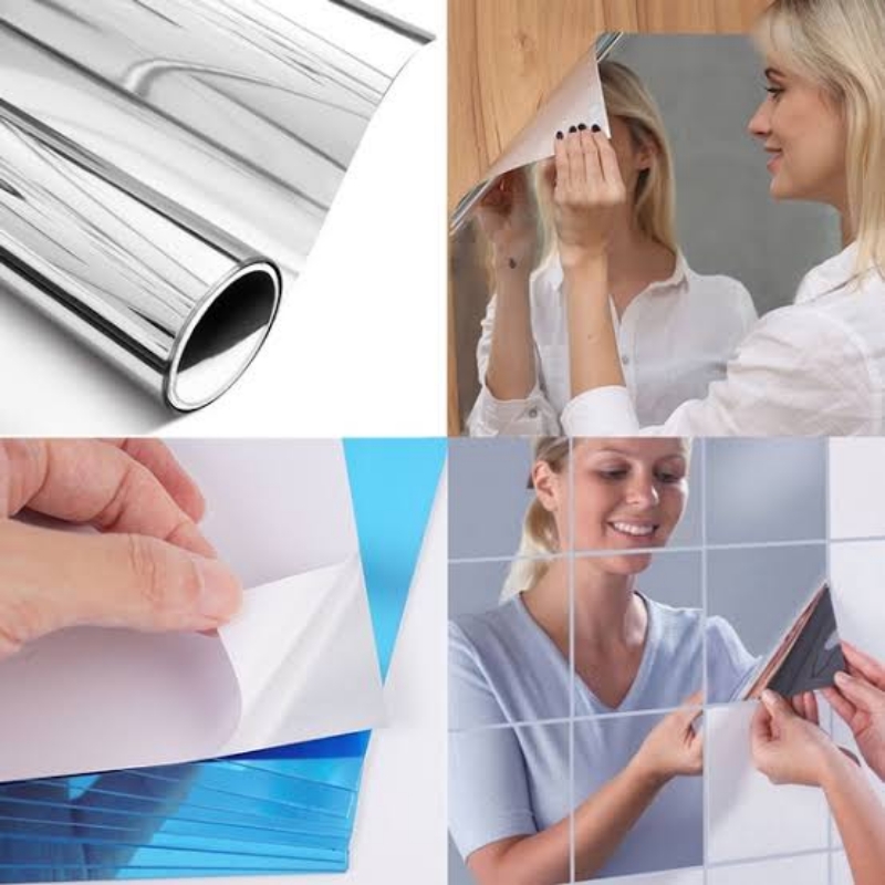 Flexible Self Adhesive Non Glass Mirror Sticker Size 30cm by 40 cm