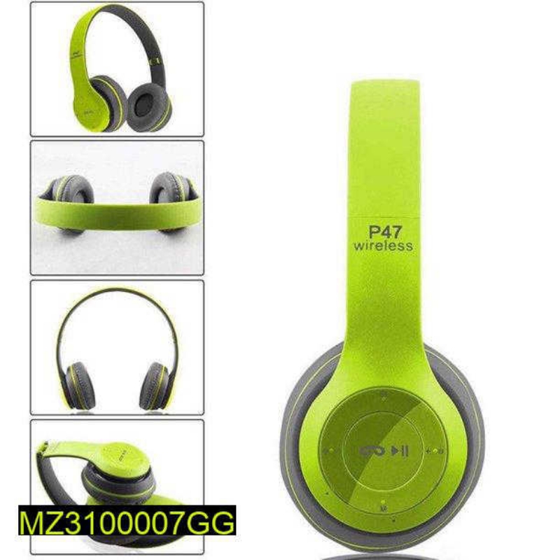 P47 Wireless Headphones (Grey Green)