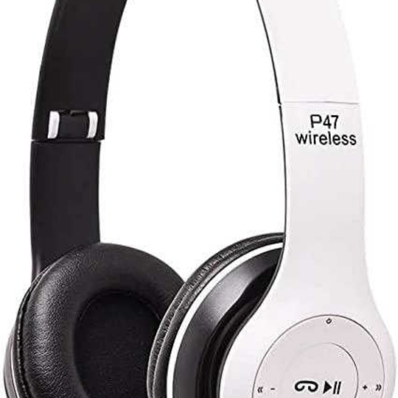 P47 Gaming  Wireless Bluetooth Headphones (White)
