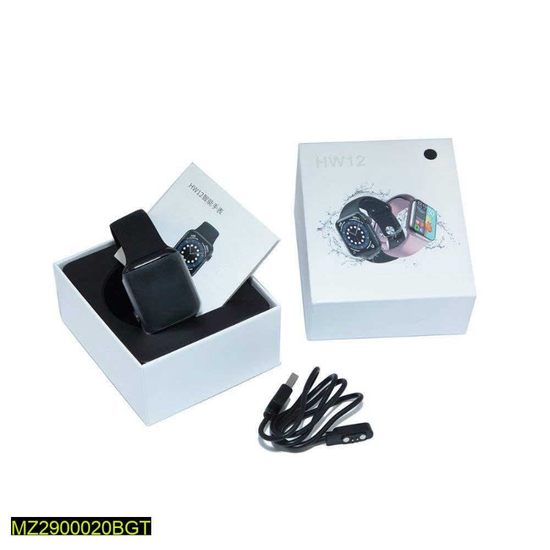 Hw 12 Smart Watch Full Screen (Black)