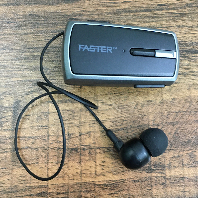 FASTER R-12 Wireless Bluetooth Stereo Headset Clip-on Earbuds Hands-free wi