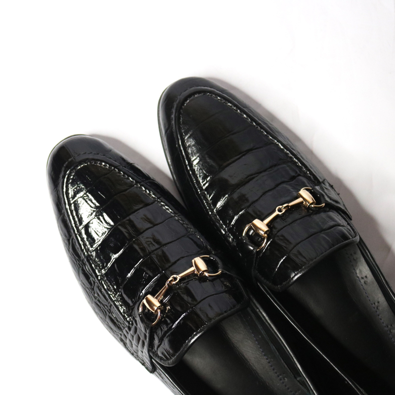 Croco D penny loafers