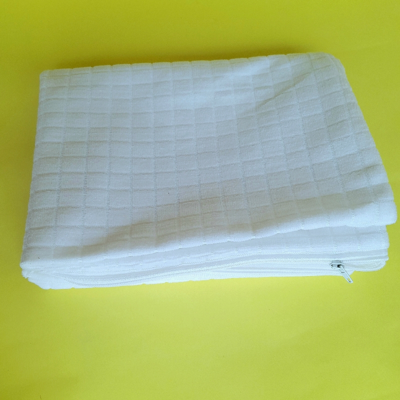 Waterproof zipper jacquard pillow cover pair