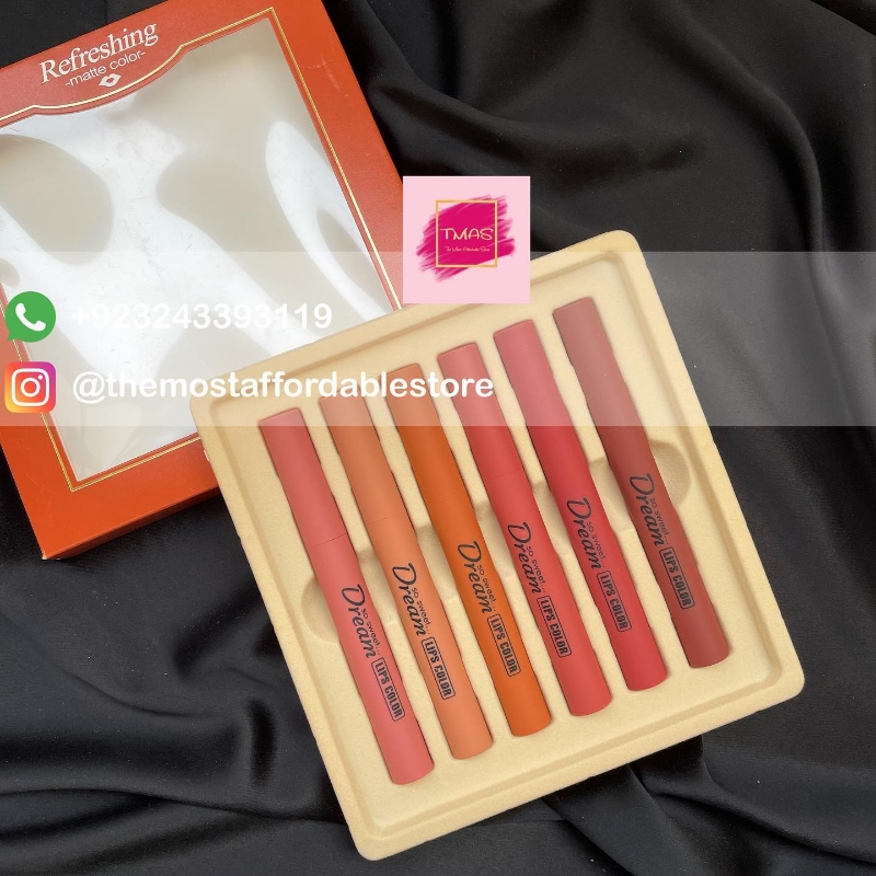 Heng Fang Dreamy Velvet Lipsticks (Pack of 6)