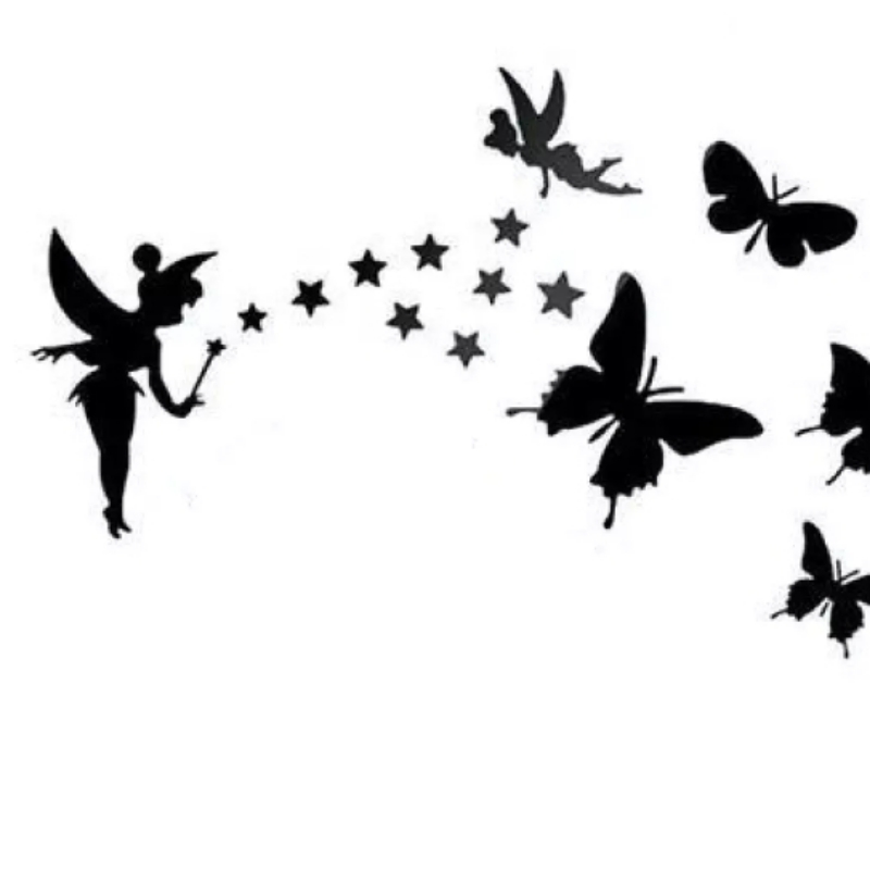 3d fairies with butterflies and stars