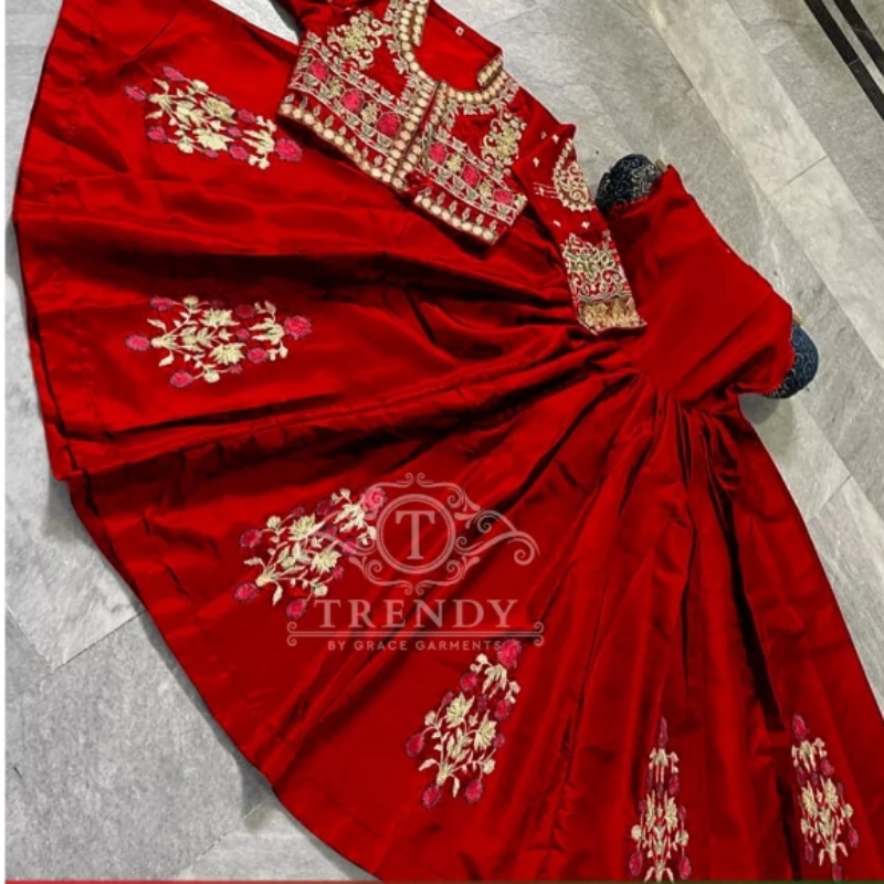 Women embroided koti with frock