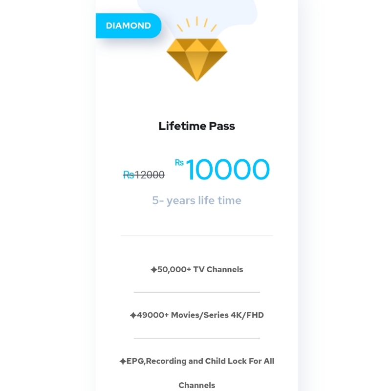 Bytes Tv Diamond-5 Year  Pass