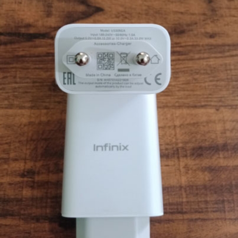 Infinix 33 Watt Original Charger - Infinix 33 Watt Box Pulled Adaptor