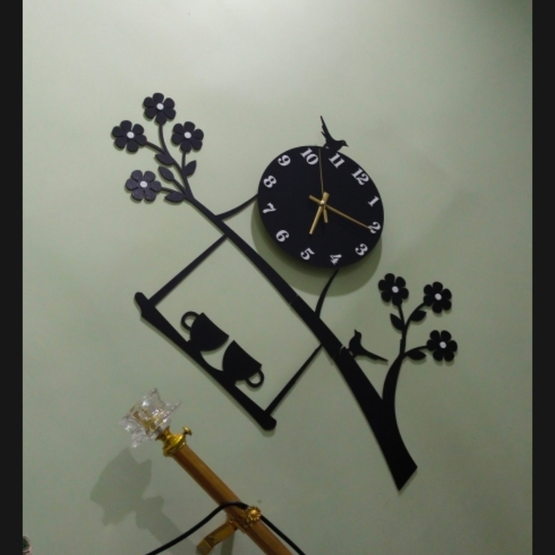 Sparrow on tree with coffee cups