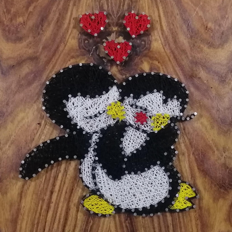 String Art couple Penguins