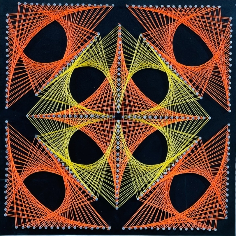 String Art Neon Mandala