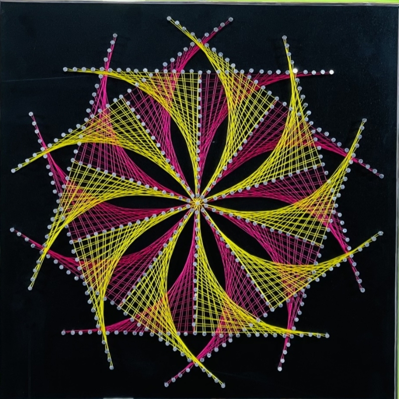 String Art Mandala Pentagon