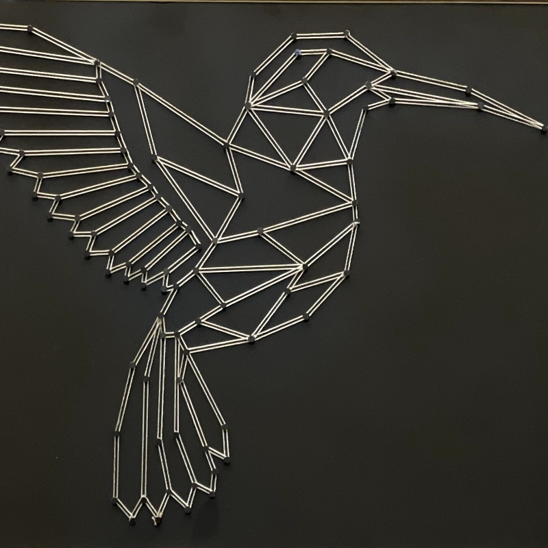 String Art One Liner Hummingbird